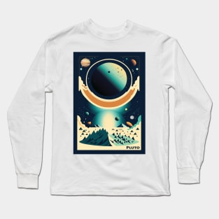 Pluto, Space poster Long Sleeve T-Shirt